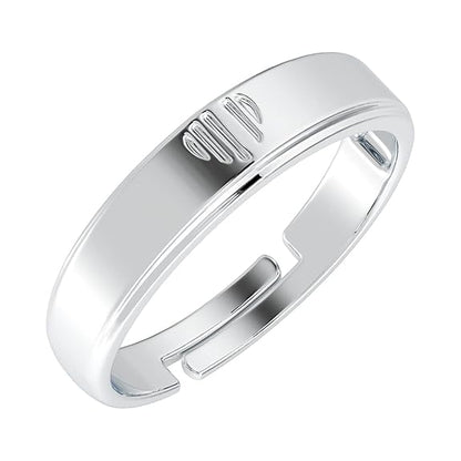 Pure Real 925 Sterling Silver Adjustable Ring Band | Multiple Design Options | Gift for Women and Girls - Rajputtrade