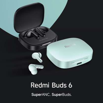 Redmi Buds 6, Dual Driver TWS in Ear Earbuds, 49dB Hybrid Active Noise Cancellation, 42 Hrs Playtime (Green) - Rajputtrade