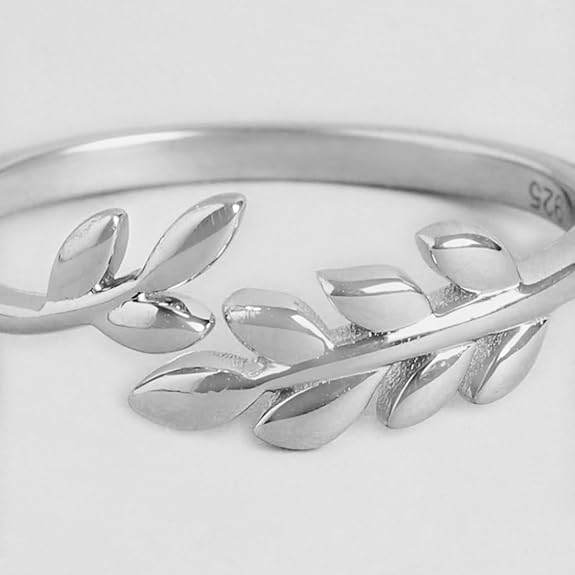 925 Sterling Silver Leafy Beauty Womens Leaf Ring | Gift for Women and Girls - Rajputtrade
