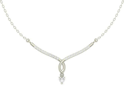 925 Sterling Silver Mila Pendant Chain Jewellery Set | Platinum Plated, Swiss Zirconia | Gift for Women & Girls - Rajputtrade