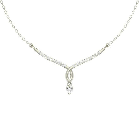 925 Sterling Silver Mila Pendant Chain Jewellery Set | Platinum Plated, Swiss Zirconia | Gift for Women & Girls - Rajputtrade