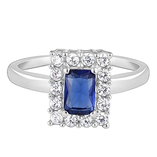 925 Silver Blue Stone Ring, Adjustable | Gifts for Women and Girls | - Rajputtrade