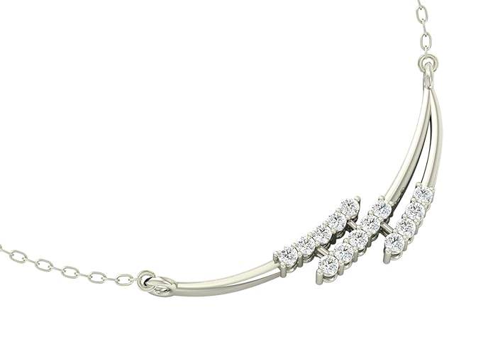 925 Sterling Silver Isla Pendant Chain Jewellery Set | Platinum Plated, Swiss Zirconia | Gift for Women & Girls - Rajputtrade
