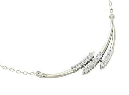 925 Sterling Silver Isla Pendant Chain Jewellery Set | Platinum Plated, Swiss Zirconia | Gift for Women & Girls - Rajputtrade