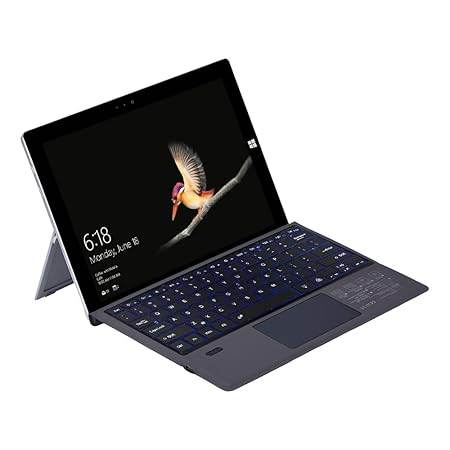 Concept Kart Surface Bluetooth Keyboard with Trackpad & 7-Color LED Backlit, Ultra Slim Rechargeable Keyboard with Touchpad for Surface Pro 7 Plus (2021)/ Pro 7/ Pro 6/ Pro 5/Pro 4/Pro 3 - Rajputtrade