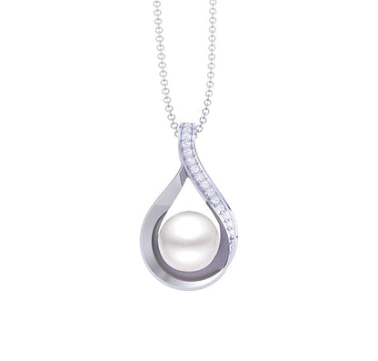 92.5 Sterling Silver Real Pearl Pendant with Chain |Gift for Women and Girls