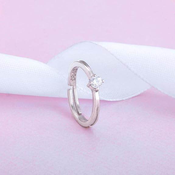 925 Silver Zircon Love Ring | Gifts for Women & Girls - Rajputtrade