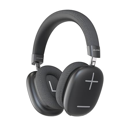 APES Fusion Style Wireless Headphone, 40mm Dynamic Drivers, 50Hrs Playtime, Fast Charge (Black Grey) - Rajputtrade