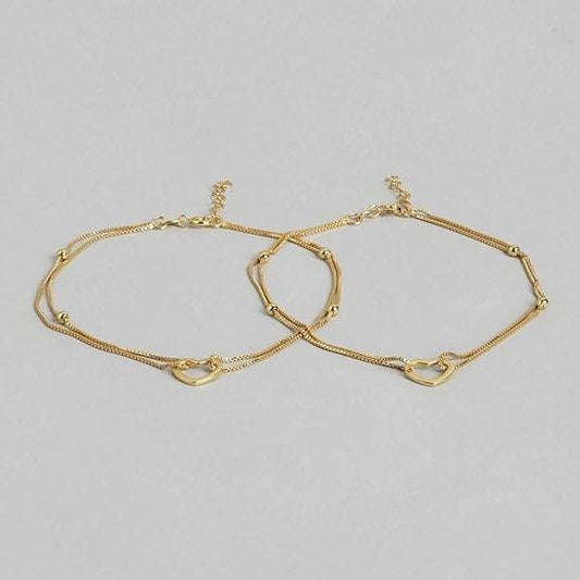 925 Sterling Silver Rose Gold Anklets (Pair) | Gift for Women & Girls - Rajputtrade