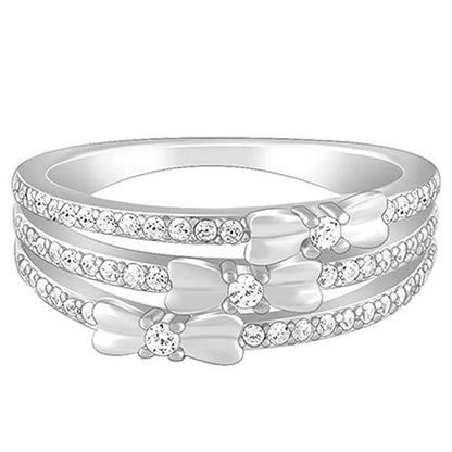 925 Silver Layered Ring Rose Gold 18k Gold Plated Rings | Stacking Ring | Statement Ring | Gifts for Women & Girls - Rajputtrade