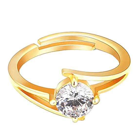 925 Silver Anushka Sharma Golden Gleam Dream Ring, Adjustable | Gifts for Women and Girls - Rajputtrade