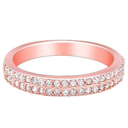 925 Silver Rose Gold Slender Ring,Fixed Size, Indian - 12, US - 6 | Gifts for Women and Girls | - Rajputtrade