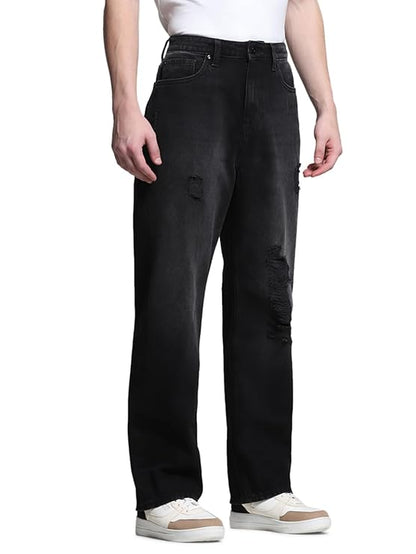 JACK & JONES Men's Loose Mid Rise Jeans - Rajputtrade
