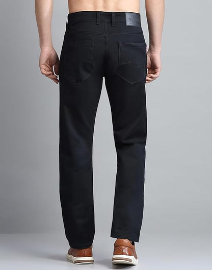 Monte Carlo Men's Regular Fit Jeans | Mid-Rise | Comfortable & Stylish | Cotton-Rich Denim for Men's Black 40 - Rajputtrade