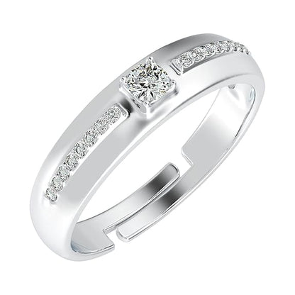 Pure Real 925 Sterling Silver Adjustable Ring Band | Multiple Design Options | Gift for Women and Girls - Rajputtrade