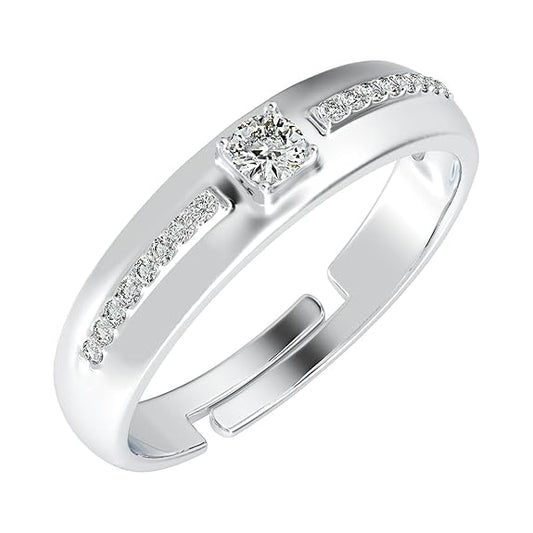Pure Real 925 Sterling Silver Adjustable Ring Band | Multiple Design Options | Gift for Women and Girls - Rajputtrade