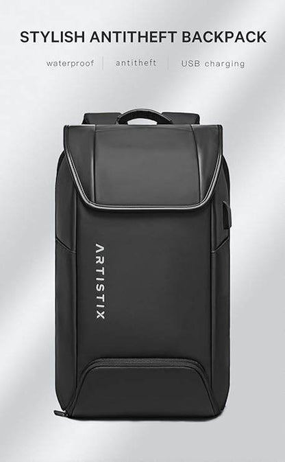 Artistix Avian Unisex Water Repellent Anti Theft Travel Laptop Backpack Bag With USB charging Port (Black, 32 L) - Rajputtrade