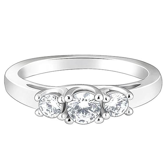925 Silver Zircon Love Ring | Gifts for Women & Girls - Rajputtrade