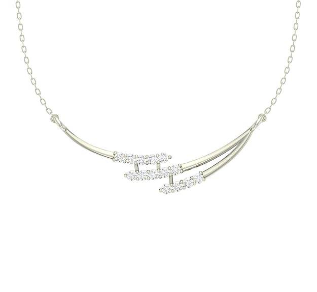 925 Sterling Silver Isla Pendant Chain Jewellery Set | Platinum Plated, Swiss Zirconia | Gift for Women & Girls - Rajputtrade