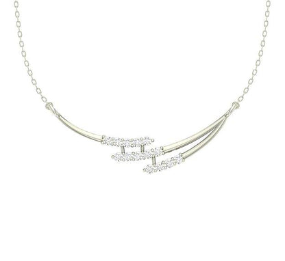 925 Sterling Silver Isla Pendant Chain Jewellery Set | Platinum Plated, Swiss Zirconia | Gift for Women & Girls - Rajputtrade