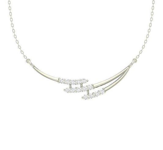 925 Sterling Silver Isla Pendant Chain Jewellery Set | Platinum Plated, Swiss Zirconia | Gift for Women & Girls - Rajputtrade