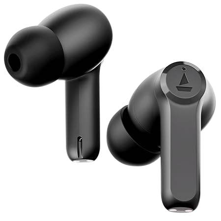 boAt Airdopes 393ANC True Wireless in Ear Earbuds with 32dB Hybrid ANC, Quad Mics with ENx™ Tech, 30 Hours Playback, Beast™ Mode,ASAP™ Charge,Ambient Mode,Bluetooth v5.2 IWP™,IPX5(Rogue Black) - Rajputtrade