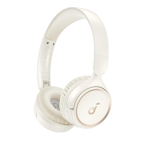 soundcore by Anker H30i Wireless On-Ear Headphones, Foldable Design, Pure Bass, 70H Playtime, Bluetooth 5.3 (White)