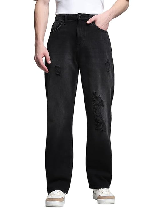 JACK & JONES Men's Loose Mid Rise Jeans - Rajputtrade