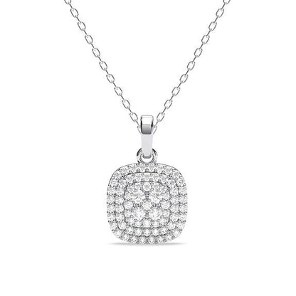 925 Sterling Silver Queen of Diamonds Pendant Earrings Chain Necklace Jewellery Set | Platinum Plated, Swiss Zirconia | Gift for Women and Girls - Rajputtrade