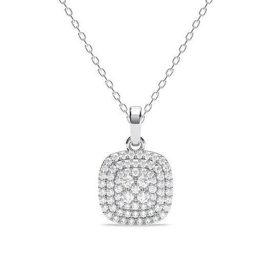 925 Sterling Silver Queen of Diamonds Pendant Earrings Chain Necklace Jewellery Set | Platinum Plated, Swiss Zirconia | Gift for Women and Girls - Rajputtrade