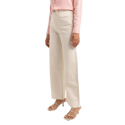Women Regular Fit Jeans, Off-White (Size 34) - Rajputtrade