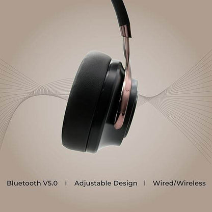 HAMMER Bash Over The Ear Wireless Bluetooth Headphones with Mic, Upto 8 Hours Playtime, Bluetooth 5.0 (Black) - Rajputtrade