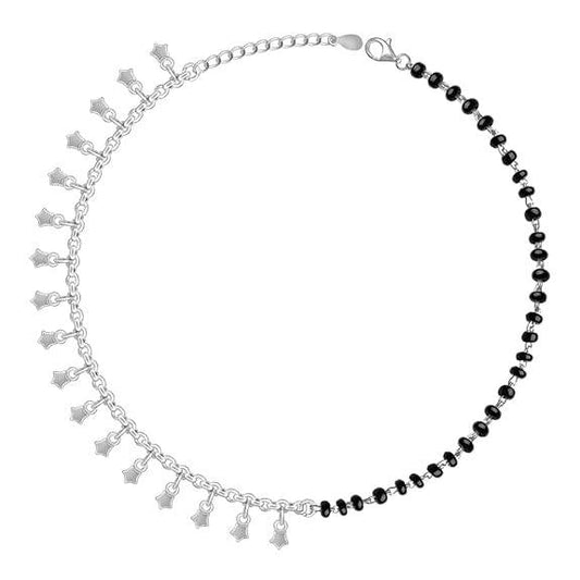 925 Silver Unique Vibe Anklet,single | Gifts for Women and Girls | - Rajputtrade