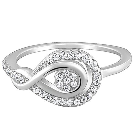 925 Silver Entwined Ring,Fixed Size,Indian - 11 | Gifts for Women and Girls | - Rajputtrade