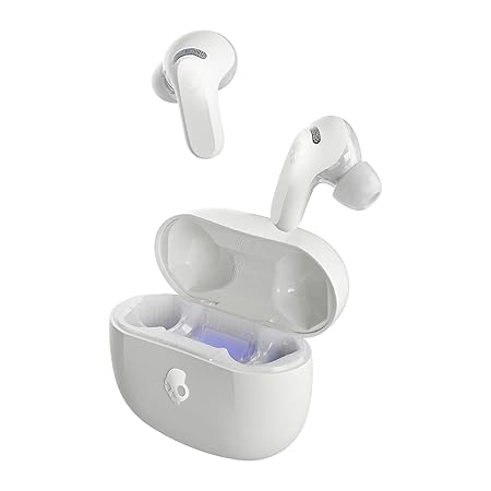 Skullcandy Rail ANC Wireless Earbuds with Mic - Active Noise Cancelling, Multipoint Pairing, 27Hr Battery, Skull-iQ App, Tile Tracking (2 color options)