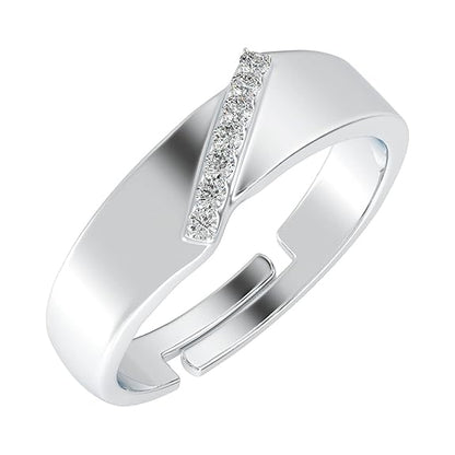 Pure Real 925 Sterling Silver Adjustable Ring Band | Multiple Design Options | Gift for Women and Girls - Rajputtrade