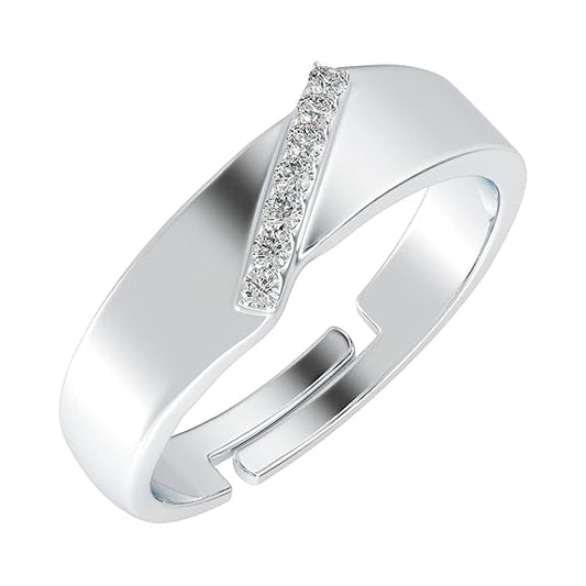 Pure Real 925 Sterling Silver Adjustable Ring Band | Multiple Design Options | Gift for Women and Girls - Rajputtrade