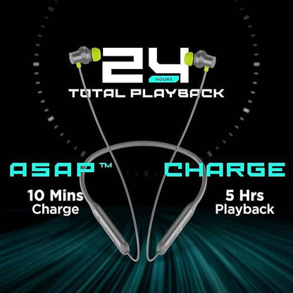 Boat Rockerz 330ANC Bluetooth in Ear Neckband with mic, 13mm Drivers, ASAP Charge, 24H Playback - Rajputtrade