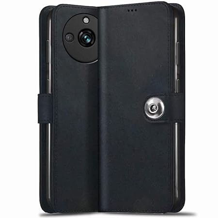 Realme 11 / 11 Plus/Narzo 60 Pro 5G | Genuine Leather Finish (Flip Black)