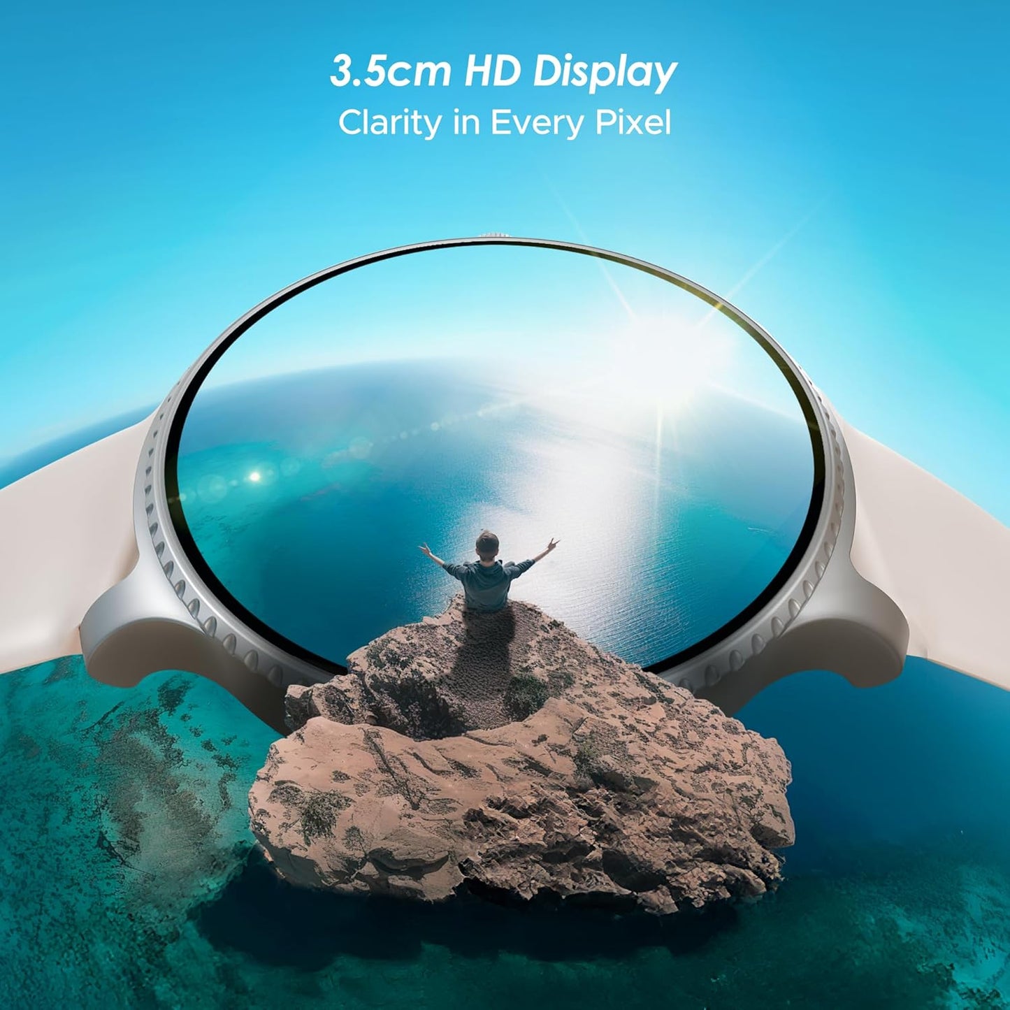 boAt Lunar Discovery w/ 1.39" (3.5 cm) HD Display, Smart Watch for Men & Women(Cherry Blossom)