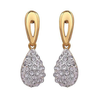 24 Kt Gold plated American Diamond Necklace Set - Rajputtrade