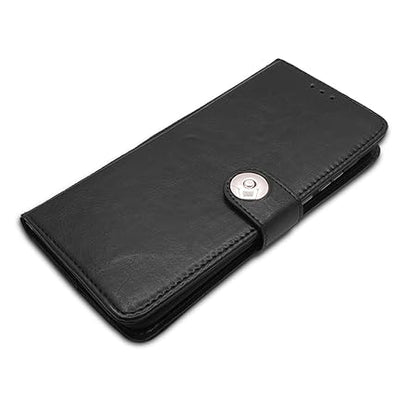 Vivo Y200 5G Flip Cover Leather Finish Flip Case (Black)