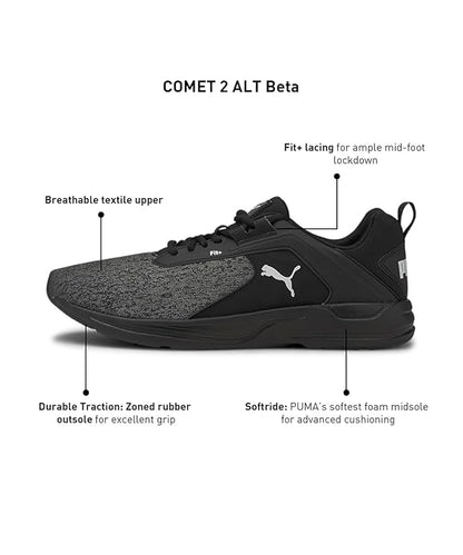 Puma Unisex-Adult Comet 2 Alt Beta Running Shoe (Black) - Rajputtrade