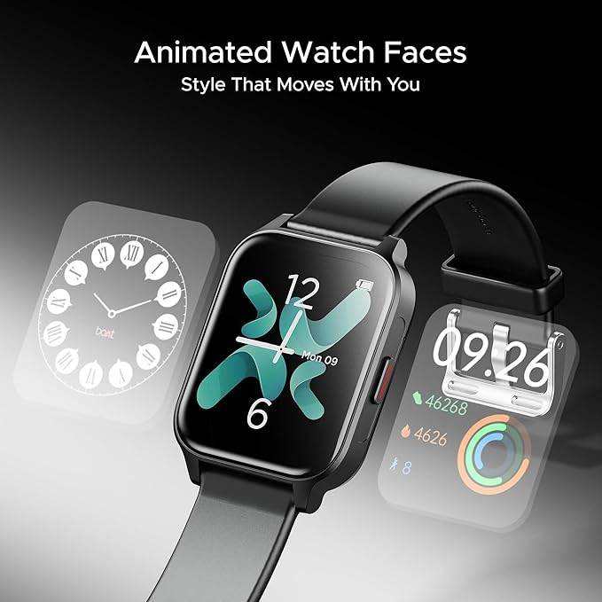 boAt Wave Call 2 Plus Smart Watch w/Bilingual Support (Hindi/English), 1.96”(4.97 cm) HD Display (Black) - Rajputtrade
