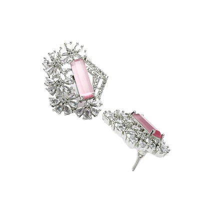 Necklace With Earring Jewellery Set For Woment and Girl (Rose Gold Multi) - Rajputtrade