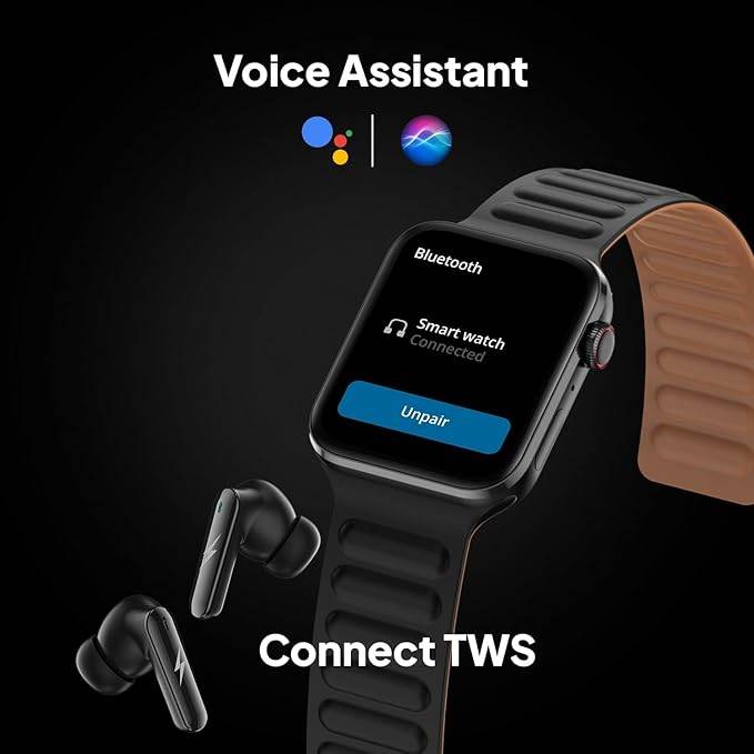 Fire-Boltt Visionary Pro 1.78" AMOLED Bluetooth Calling Smartwatch with 368 * 448 Pixel Resolution, TWS Connection (Black) - Rajputtrade