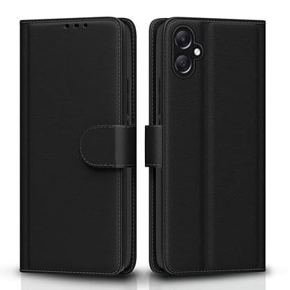 Samsung Galaxy A05 / M05 / F05 | Flip Cover Leather Finish (Flip Black)