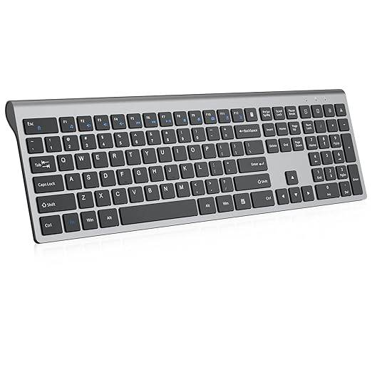 cimetech Rechargeable Wireless Keyboard, 2.4G USB Full Size keyboard. - Rajputtrade