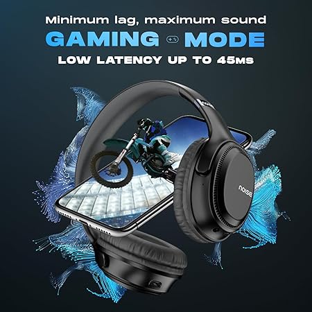Noise Airwave Max 3 Bluetooth On-Ear Headphones with 70H Playtime, 40mm Driver, Low Latency(up to 45ms),Dual Pairing, BT v5.3 (Black) - Rajputtrade