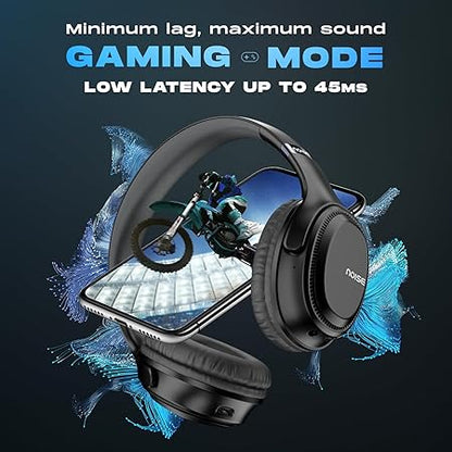 Noise Airwave Max 3 Bluetooth On-Ear Headphones with 70H Playtime, 40mm Driver, Low Latency(up to 45ms),Dual Pairing, BT v5.3 (Black) - Rajputtrade